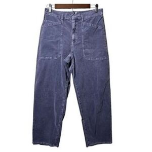 Splendid Utility Pants Purple‎ S Corduroy High Rise Straight Leg